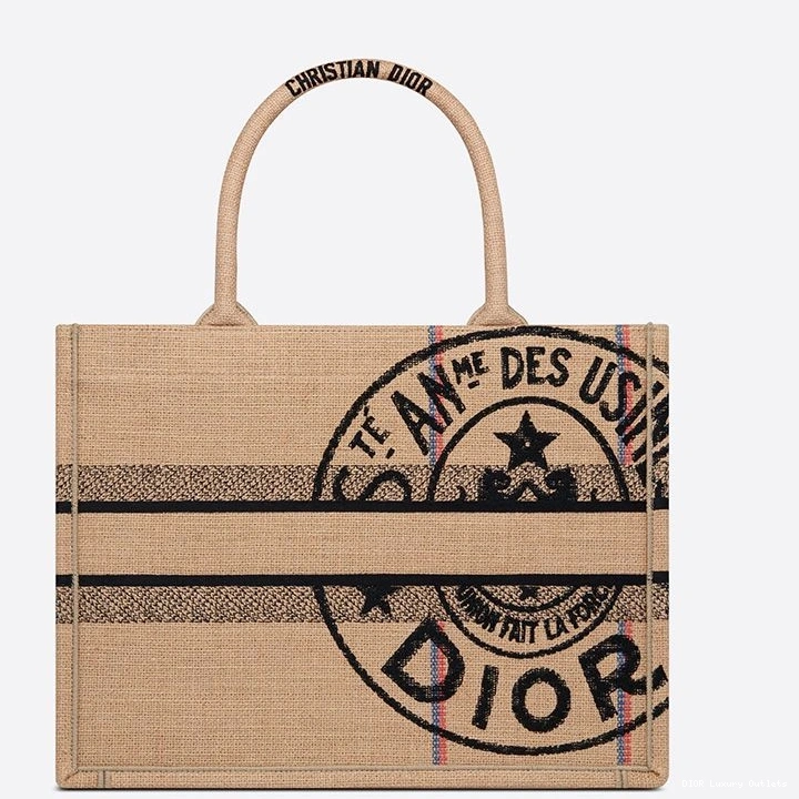 Cheap Beige Book Canvas Jute Motif Dior Tote 0811 Luxury